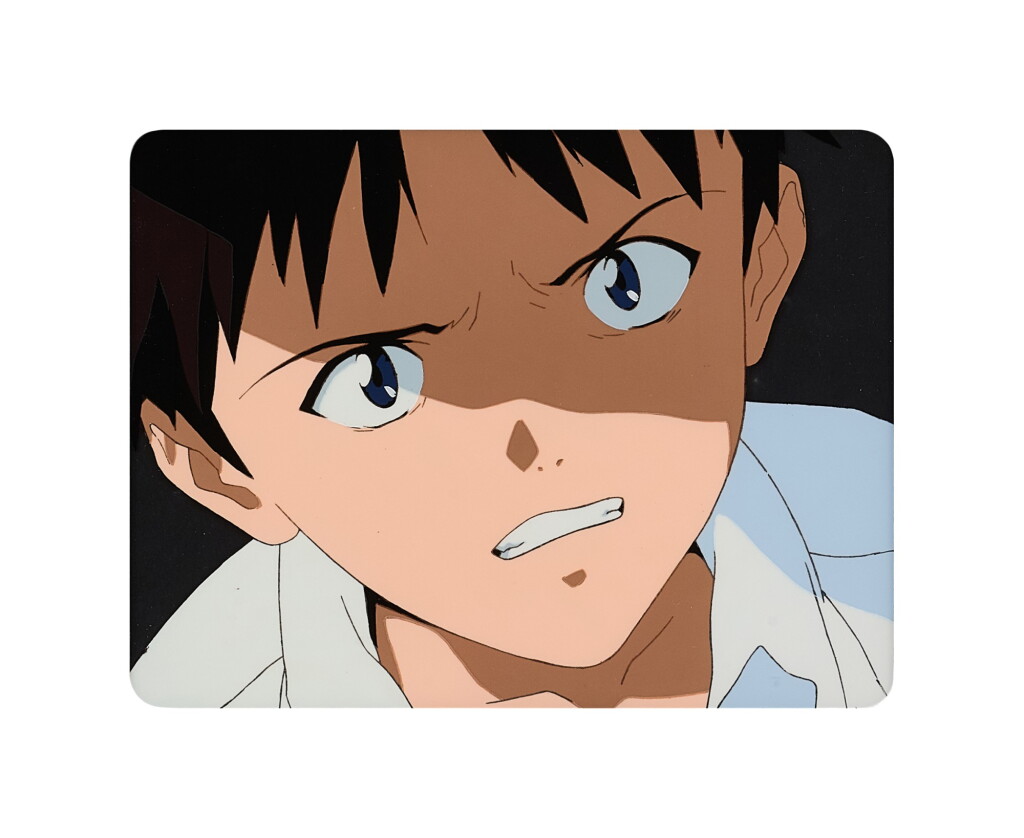 View full screen - View 1 of Lot 59. NEON GENESIS EVANGELION BY GAINAX 新世紀福音戰士 by GAINAX | SHINJI IKARI ANIMATION CEL 碇真嗣動畫手稿.