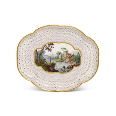 View full screen - View 1 of Lot 55. A Sèvres shaped oval tray (plateau Hébert), 1768.