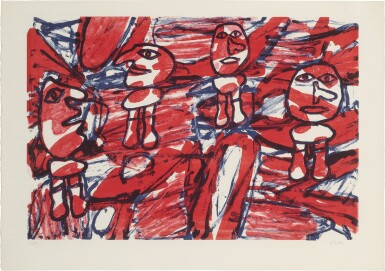 View full screen - View 1 of Lot 164. JEAN DUBUFFET | LES PASSANTS (WEBEL 1270).