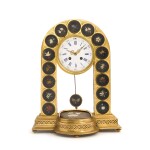 A gilt-brass and pietra dura mantel clock, Italian/French, circa 1880