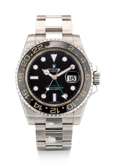 View full screen - View 1 of Lot 8022. ROLEX | GMT MASTER II, REFERENCE 116710LN | A STAINLESS STEEL DUAL TIME ZONE WRISTWATCH WITH DATE AND BRACELET, CIRCA 2007 | 勞力士 | GMT-Master II 型號116710LN 精鋼兩地時間鏈帶腕錶,備日期顯示,約2007年製.