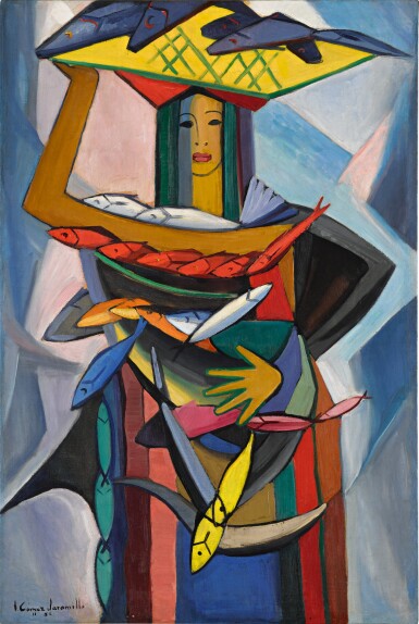 View full screen - View 1 of Lot 195. Vendedora de pescado.