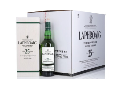 View full screen - View 1 of Lot 59. Laphroaig 25 Year Old Cask Strength 53.4 abv NV (6 Bottles 70cl).