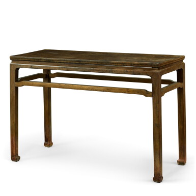 View full screen - View 1 of Lot 532. A HUANGHUALI AND HARDWOOD TABLE | 黃花梨硬木條桌.