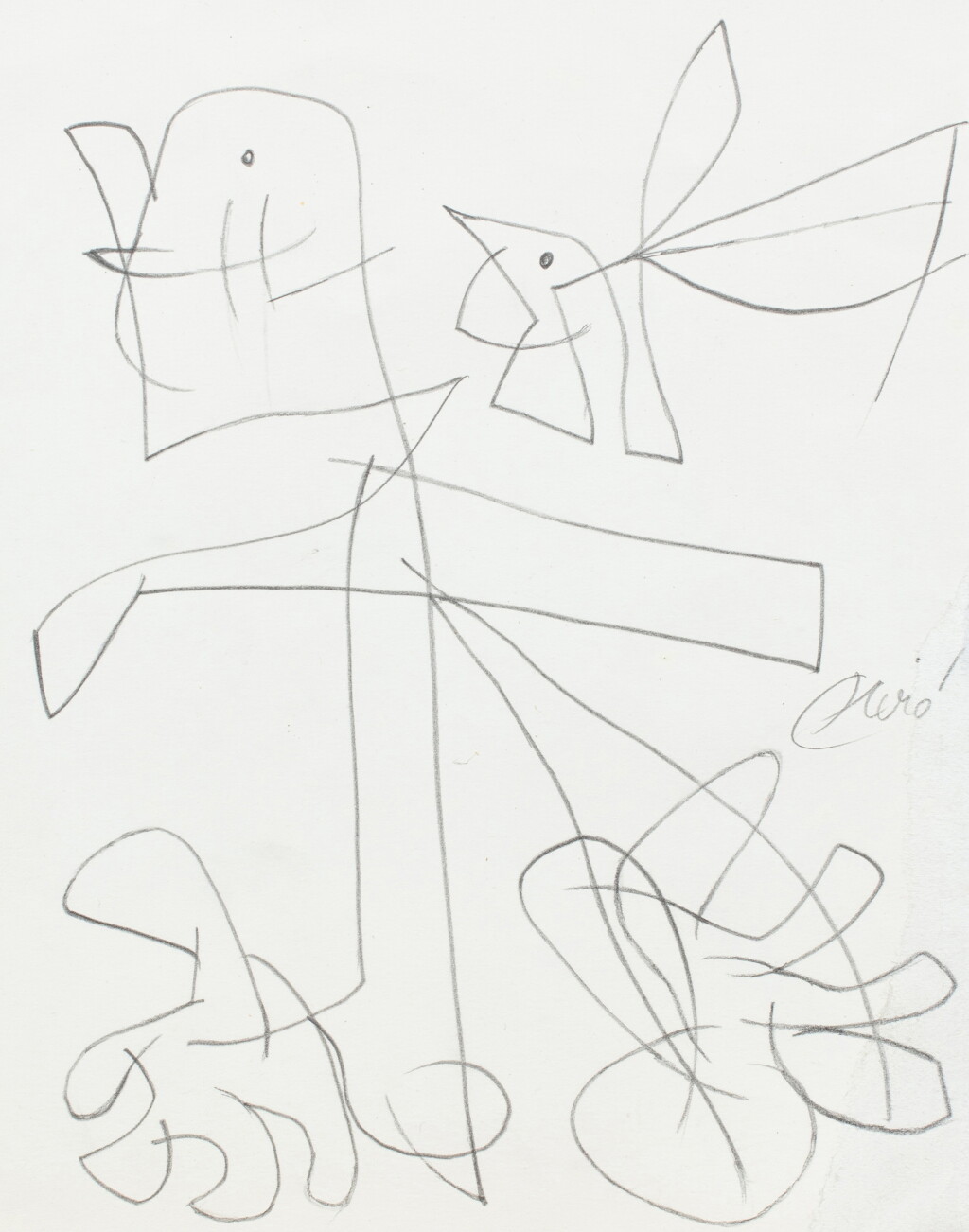 View full screen - View 1 of Lot 60. Personnage, oiseau.