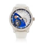 Tourbillon 24 seconde Contemporain Serti Limited edition white gold and diamond-set tourbillon wristwatch with tourbillon rotation and power reserve indication Circa 2015 | Greubel Forsey |「Tourbillon 24 seconde Contemporain Serti」限量版白金鑲鑽石陀飛輪腕錶備動力儲存顯示,年份約2015