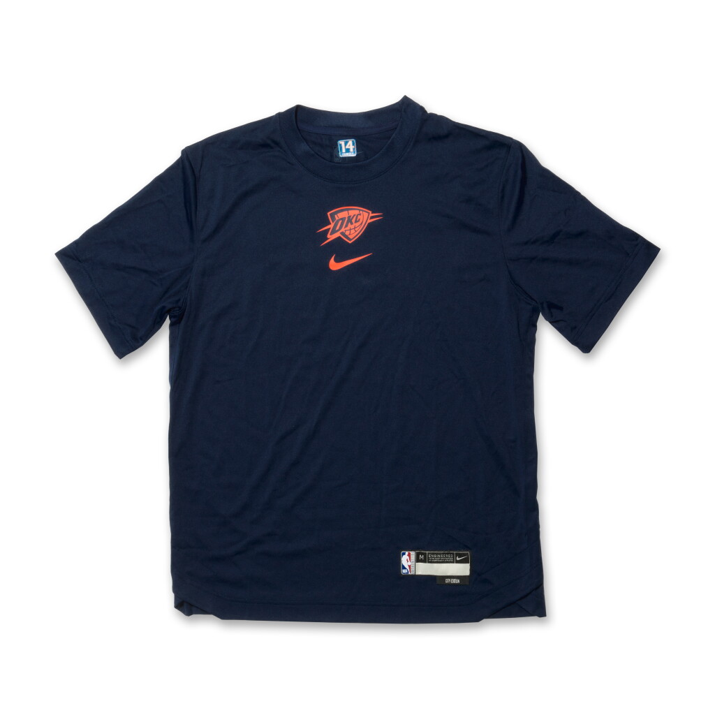 View full screen - View 1 of Lot 105. Adam Flagler Oklahoma City Thunder 2023-2024 City Edition Warmup Set.