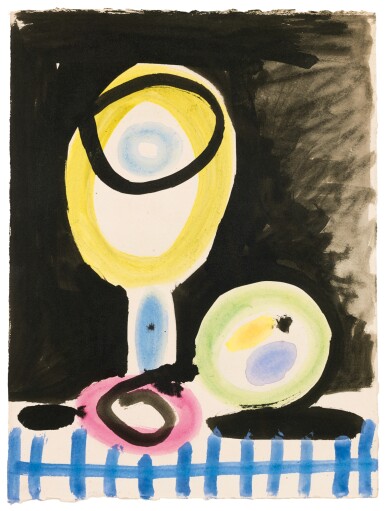 View full screen - View 1 of Lot 116. Pablo Picasso 巴布羅・畢加索 | Nature morte aux verres et nappe 玻璃杯和桌布靜物.