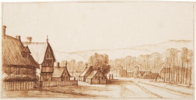 View full screen - View 1 of Lot 28. View of Tonbridge, looking towards the Castle.