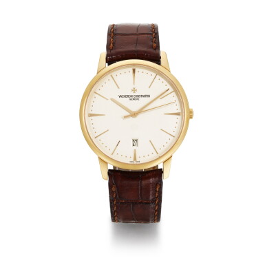 View full screen - View 1 of Lot 1204. VACHERON CONSTANTIN | A PINK GOLD AUTOMATIC WRISTWATCH WITH DATE REF 85180 PATRIMONY CIRCA 2009.