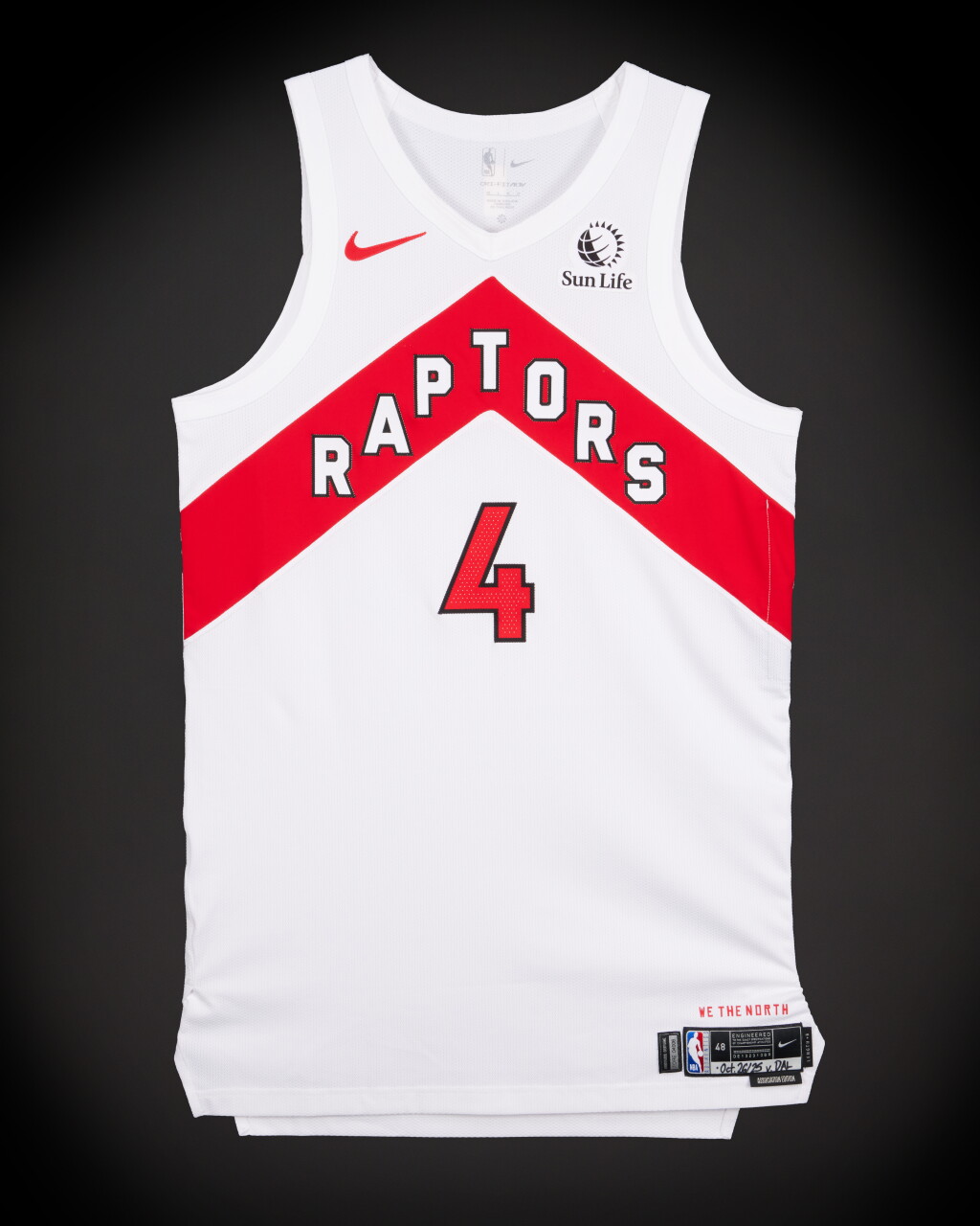 View full screen - View 1 of Lot 44. Scottie Barnes Toronto Raptors 2025-2026 Game Worn Association Edition Jersey | Double-Double | 33 Points.