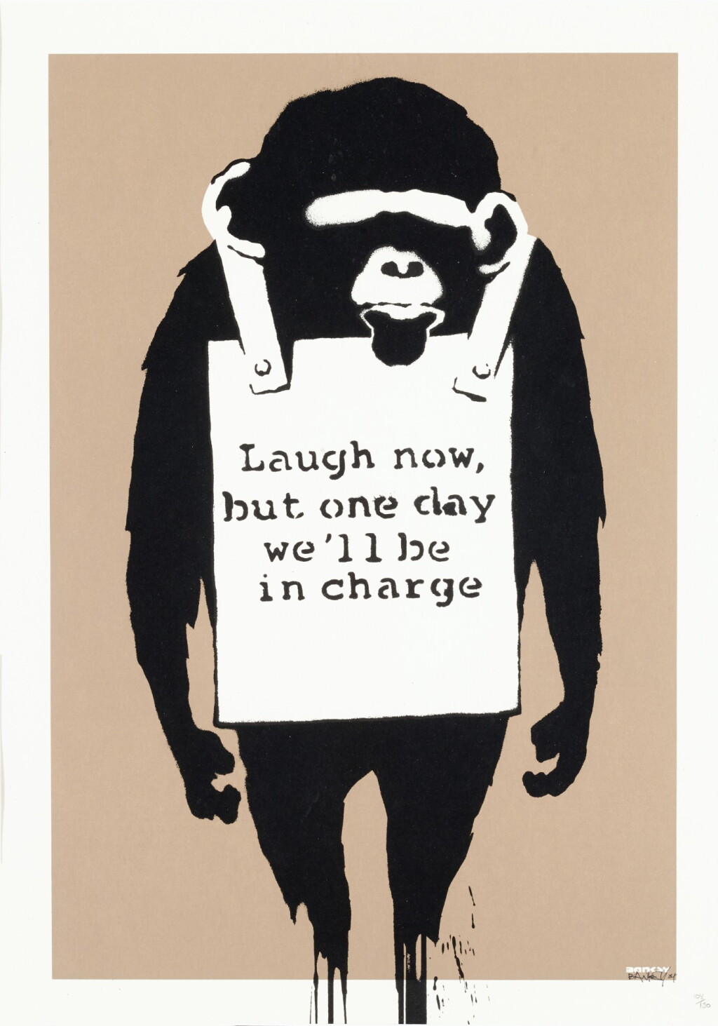 View full screen - View 1 of Lot 8. BANKSY | LAUGH NOW.