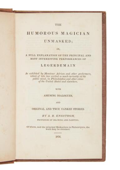 View full screen - View 1 of Lot 227. Engstrom, A. B. | Magic, humor, coin tricks, automata.