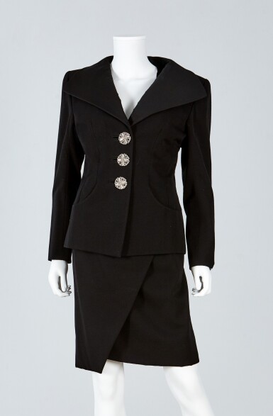 View full screen - View 1 of Lot 39. Haute Couture Suit Ensemble, Fall/Winter Collection, 1989.