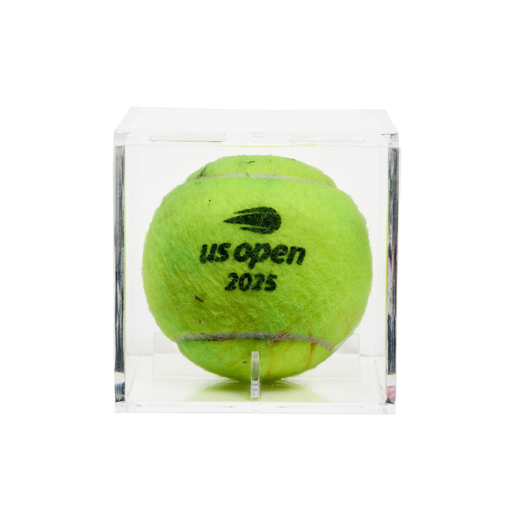 View full screen - View 1 of Lot 8. Félix Auger-Aliassime v. Alex de Minaur 2025 US Open Quarterfinal Match Point Tennis Ball | 4th Set.