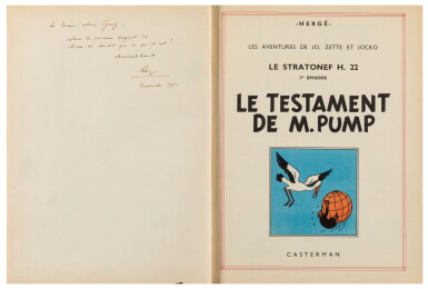 View full screen - View 1 of Lot 194. 4 albums en éd. originale, dédicacés à son ami Guy Dessicy dont 3 de Quick et Flupke, un de Jo, Zette et Jocko, 1949-1951..