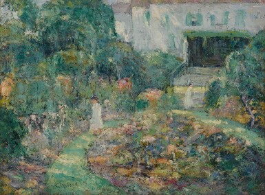 View full screen - View 1 of Lot 31. ERNEST LAWSON | IN THE GARDEN.