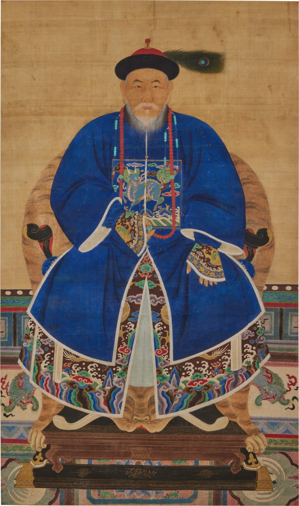 View full screen - View 1 of Lot 64. A portrait of Guan Tianpei, Qing dynasty, 19th century.