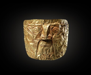 View full screen - View 1 of Lot 4. Sicán Gold Mask.