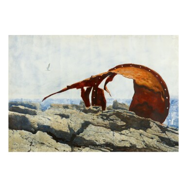 View full screen - View 1 of Lot 19. JAMIE WYETH | PIECE OF THE WRECK.