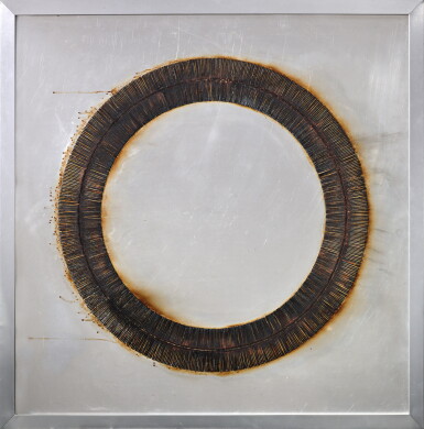 View full screen - View 1 of Lot 6904. Bernard Aubertin 貝爾納·奧伯廷 | Dessin de feu circulaire 火焰圓相.