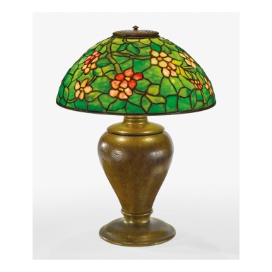View full screen - View 1 of Lot 39. TIFFANY STUDIOS | "APPLE BLOSSOM" TABLE LAMP.