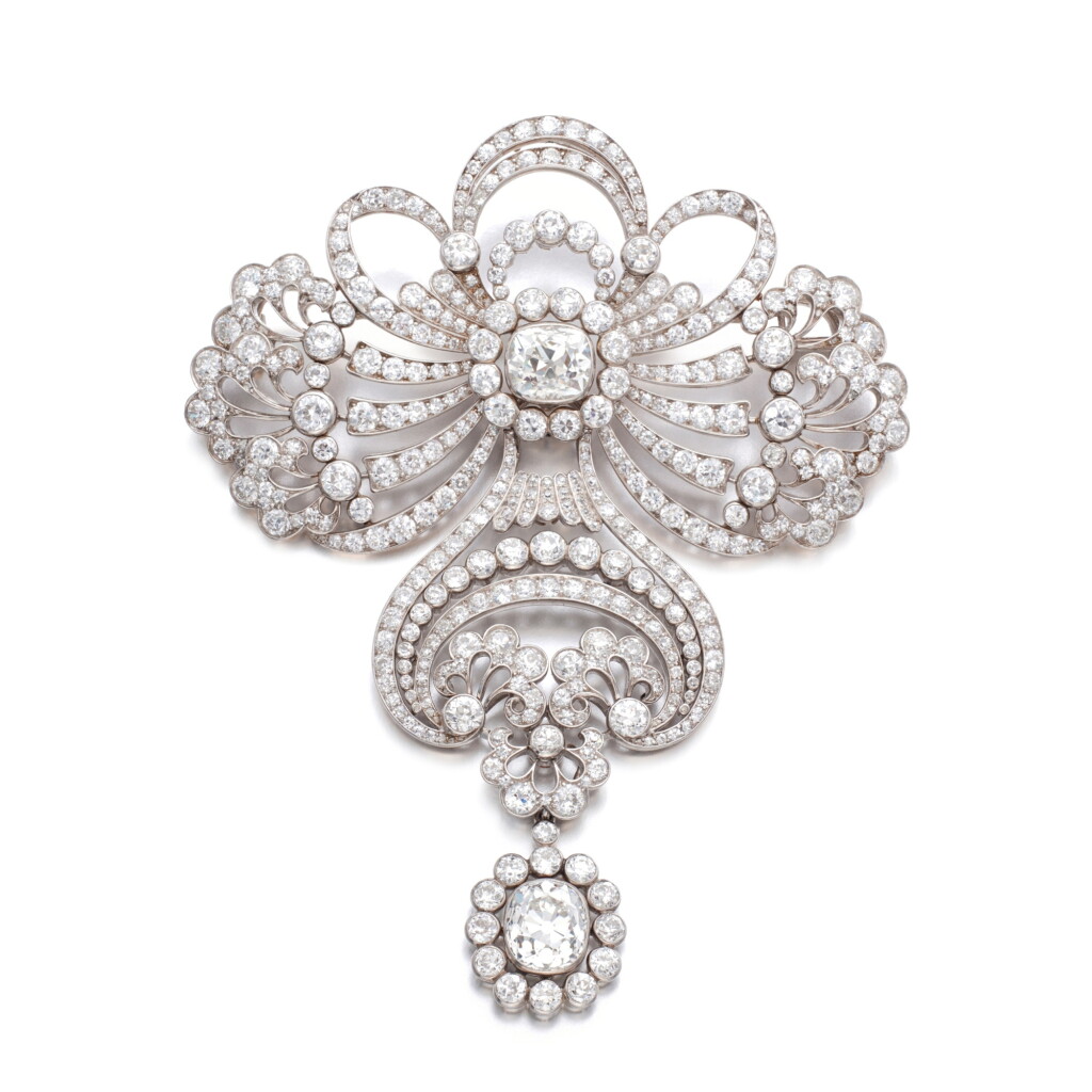 View full screen - View 1 of Lot 342. Diamond devant-de-corsage | Köchert 鑽石胸針.