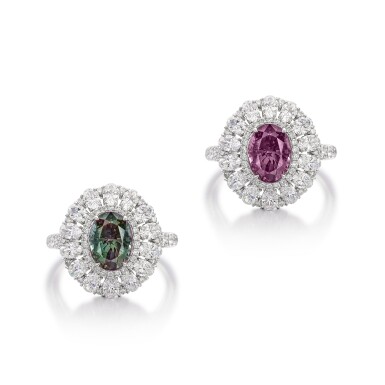 View full screen - View 1 of Lot 265. Alexandrite and Diamond Ring | 2.17克拉 天然「巴西」未經處理亞歷山大變色石 配 鑽石 戒指.