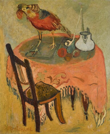 View full screen - View 1 of Lot 65. Interieur avec oiseau.