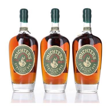 View full screen - View 1 of Lot 226. Michters Single Barrel Rye 10 Year Old 92.8 Proof NV (3 BT 75cl).