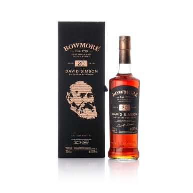 View full screen - View 1 of Lot 7056. Bowmore 20 Year Old David Simson Distillery Exclusive 50.7 abv NV (1 BT70).