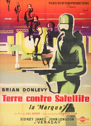 View full screen - View 1 of Lot 103. QUATERMASS II / TERRE CONTRE SATELLITE (1967) POSTER, FRENCH.