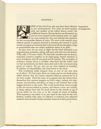 View full screen - View 1 of Lot 103. LAWRENCE, T.E. | Foundations of the Arab Revolt, prospectus 1/100, with Notice to Subscribers, 1925.