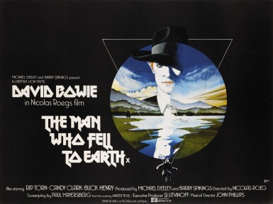 View full screen - View 1 of Lot 101. The Man Who Fell to Earth (1976) poster, British, signed by Nicolas Roeg.