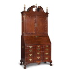 A Chippendale Block-Front Bonnet-Top Desk-and-Bookcase, Possibly by Benjamin Frothingham (1734-1809), Boston or Charlestown, Massachusetts, Circa 1770