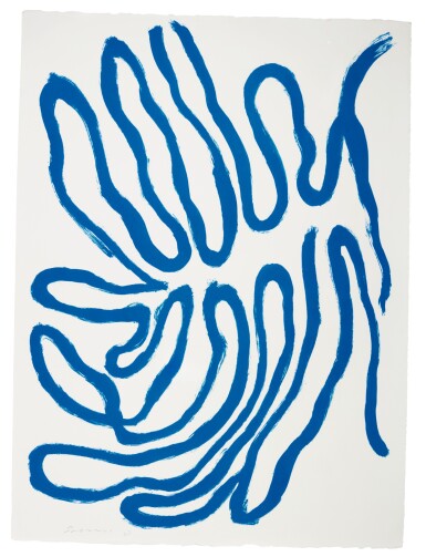 View full screen - View 1 of Lot 11. WILLIAM TURNBULL | LEAVES, BLUE.