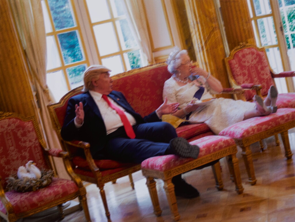 View full screen - View 1 of Lot 183. ALISON JACKSON | TRUMP AND QUEEN HAVE CUCUMBER SANDWICHES, 2018.