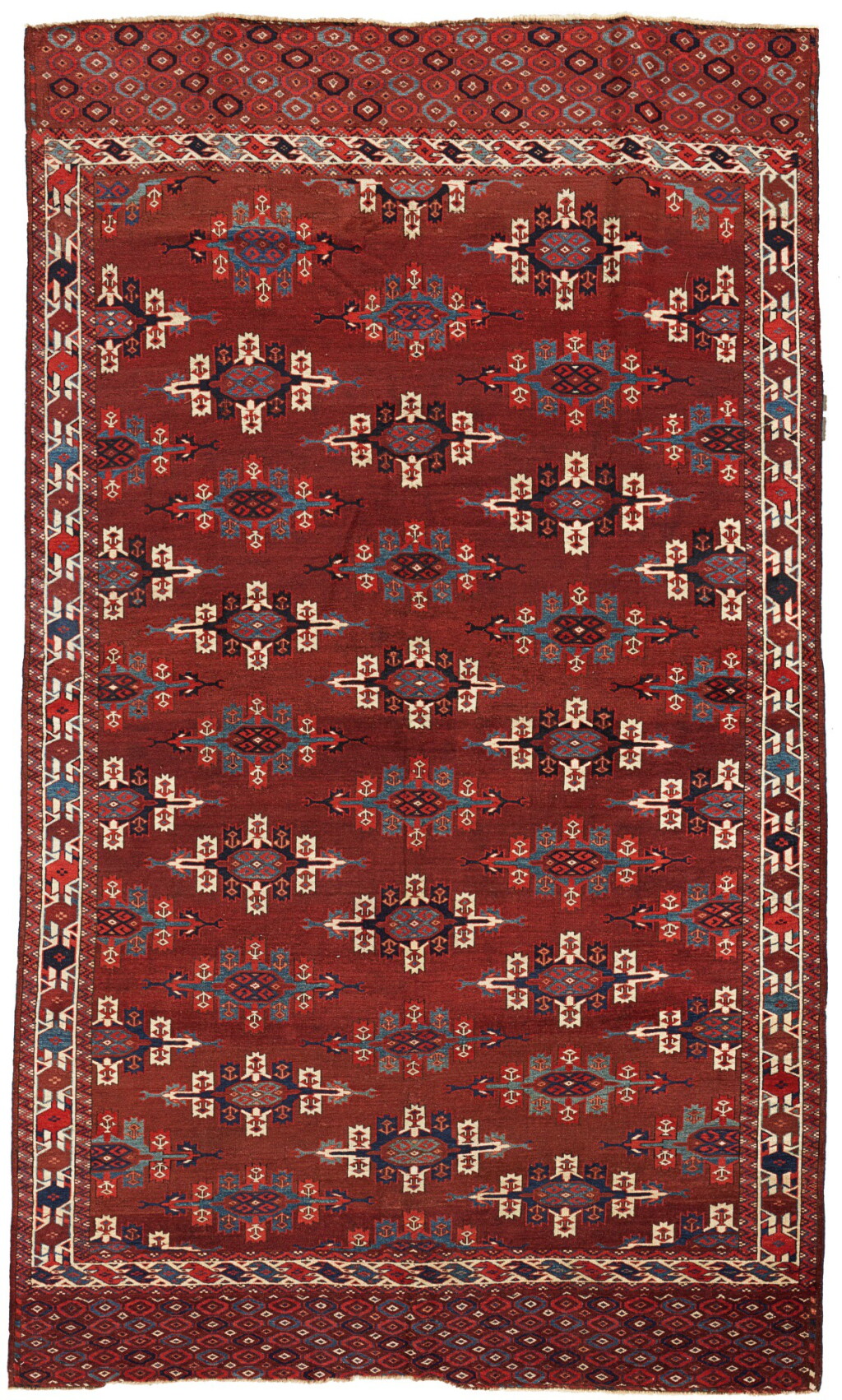 View full screen - View 1 of Lot 56. A YOMUT MAIN CARPET, WEST TURKESTAN.
