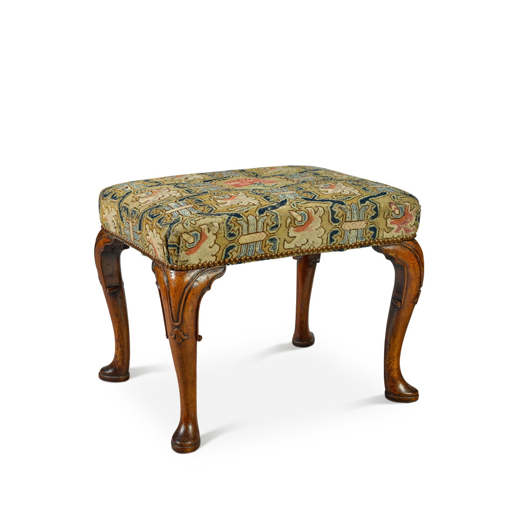 View full screen - View 1 of Lot 28. A George I walnut stool, circa 1720.