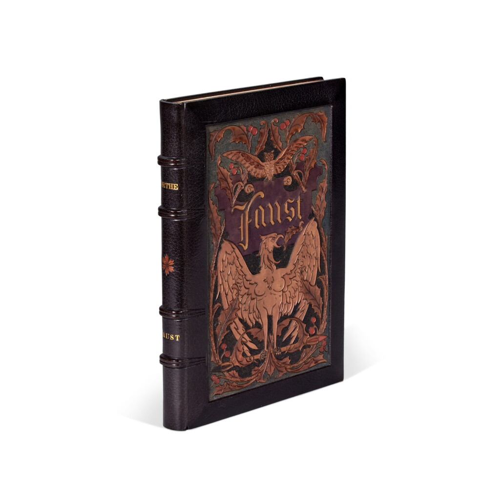 View full screen - View 1 of Lot 36. Johann Wolfgang von Goethe | Faust, Paris, 1880, a “cuir ciselé” binding by Charles Meunier.