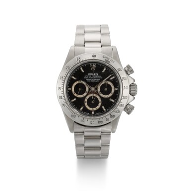 View full screen - View 1 of Lot 367. ROLEX | DAYTONA, REFERENCE 16520, STAINLESS STEEL CHRONOGRAPH WRISTWATCH WITH BRACELET, CIRCA 1995.