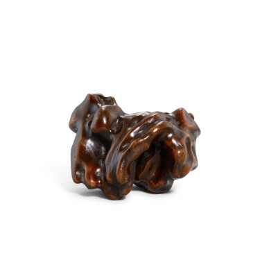 View full screen - View 1 of Lot 5904. A hardwood boulder, Late Ming dynasty | 明晚期 木雕仿奇石山子.