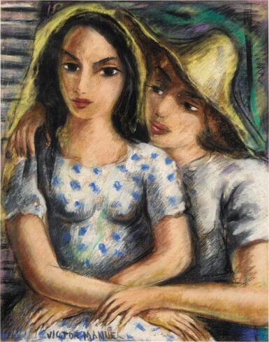 View full screen - View 1 of Lot 55. VÍCTOR MANUEL | TWO FIGURES (MAN AND WOMAN) .