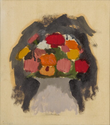 View full screen - View 1 of Lot 213. Flowers in a White Vase.