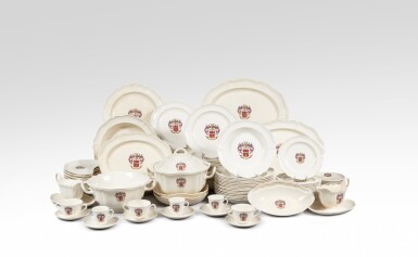 View full screen - View 1 of Lot 124. A Wedgwood porcelain table service, circa 1880-1900 | Service de table en faïence fine de Wedgewood, vers 1880-1900.