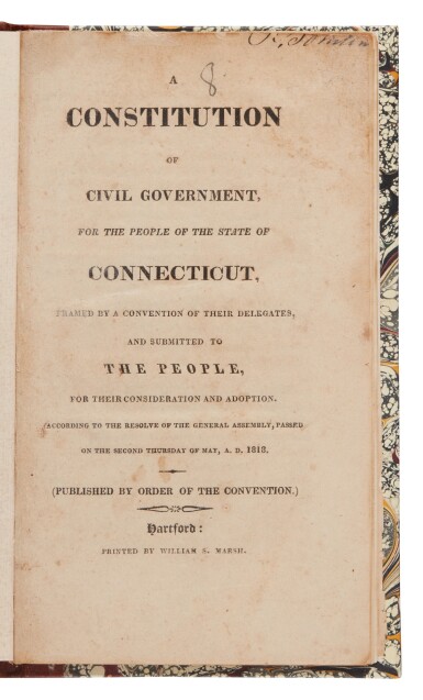 View full screen - View 1 of Lot 12. Connecticut | The end of church-run states in America.