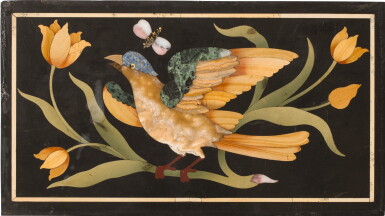 View full screen - View 1 of Lot 53. A SET OF FOUR ITALIAN PIETRA DURA PANELS, FLORENCE CIRCA 1700.
