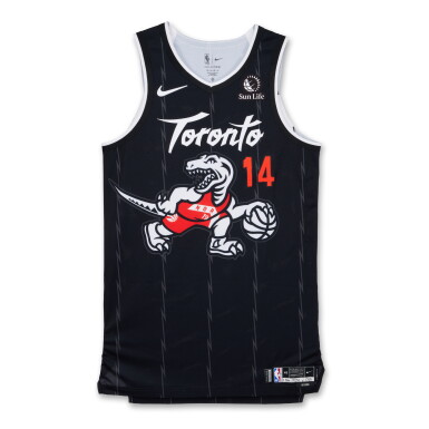 View full screen - View 1 of Lot 46. Ja'Kobe Walter Toronto Raptors 2025-2026 Game Worn City Edition Jersey .