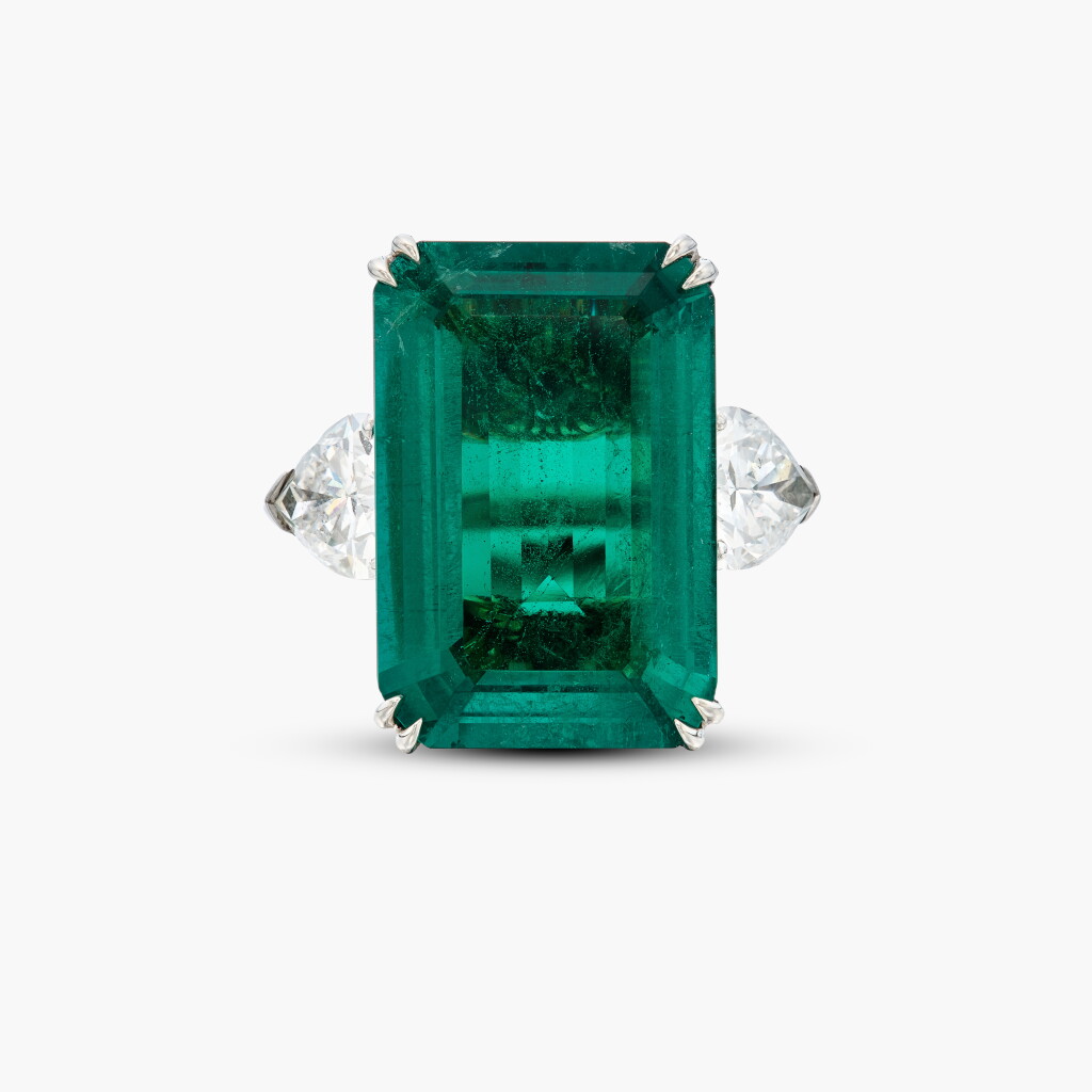 View full screen - View 1 of Lot 119. Emerald and Diamond Ring-Pendant Combination 海瑞溫斯頓 | 10.64克拉 天然「哥倫比亞」無油祖母綠 配 鑽石 戒指 或 掛墜.