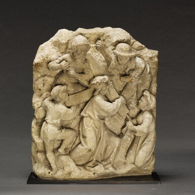 View full screen - View 1 of Lot 95. CIRCLE OF ADAM KRAFT (1455- CIRCA 1509) | RELIEF WITH CHRIST CARRYING THE CROSS.